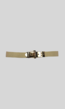 Beige Gevlochten Riem met Gouden Sluiting