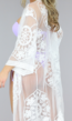Strand Kimono Kant Wit met Kanten Details