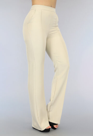 BF2023 Basic Beige Flared Pantalon