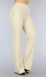 Basic Beige Flared Pantalon