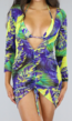 Sexy Jungle Print Bikini Set met Cover Up Jurk