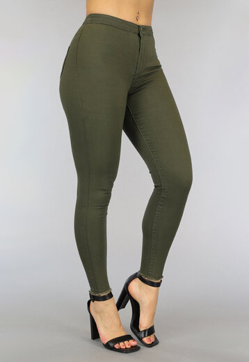 OP=OP! Basic Groene High Waist Jeans Jegging