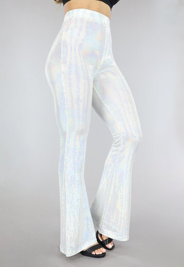 OP=OP! Witte Glamour Flair Broek