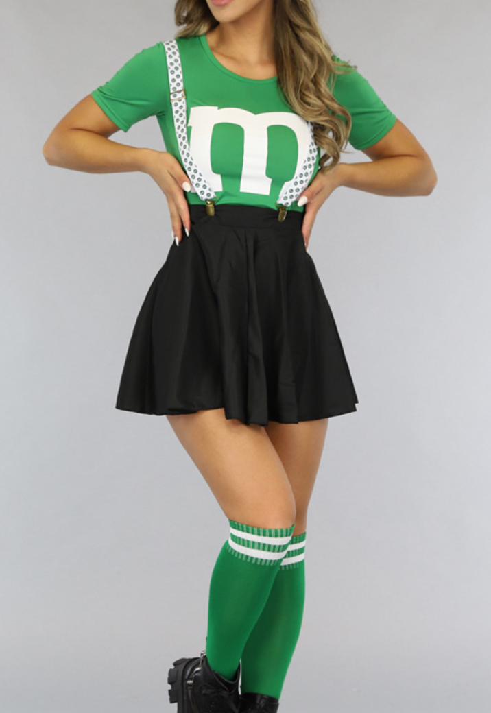 Groene M&M Kostuum