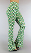 Groene Retro Tall Broek met Flair Pijpen