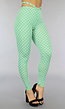 BF2023-1 Groene Legging met Retro Print en Straps