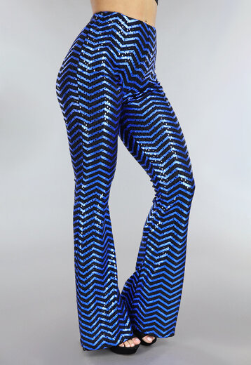 OP=OP! Blauwe Zigzag Glitter Flair