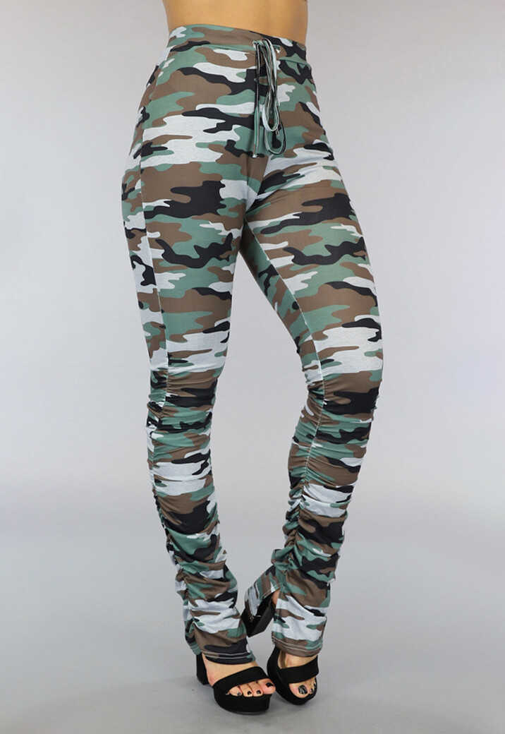 Comfy Camouflage Legging met Split