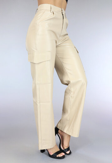 Lederlook Cargo Beige