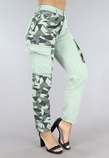 BF2023 Groene Cargo Jeans met Camo