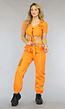 Oranje Inmate Boeven Kostuum