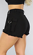 Zwarte Cargo Overslag Skort