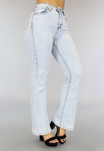 Lichtblauwe Flaired Jeans