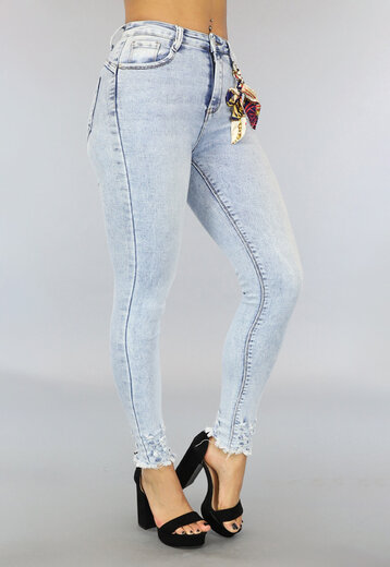 BF2023 High Waist Jeans met Knopen