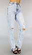 Straight Leg Jeans met Wassing en Scheuren