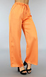 Oranje Satin Wide Leg Palazzo Broek