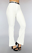 BF2023 Witte Pantalon met Wijde Pijpen en Riem