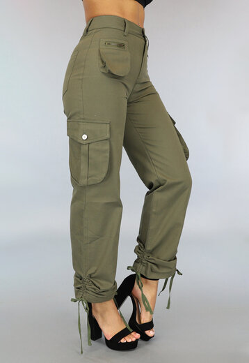 Tall Legergroene Straight Leg Cargo