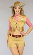 Kort Cowgirl Sheriff Kostuum