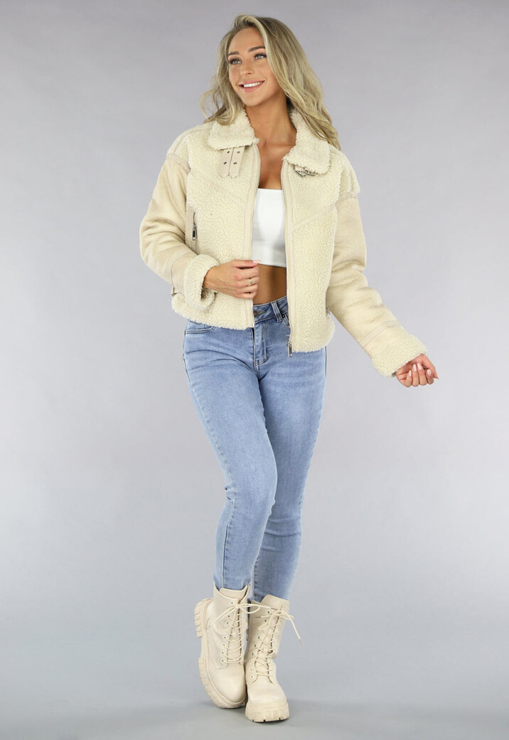 Beige Teddy Lammy Coat