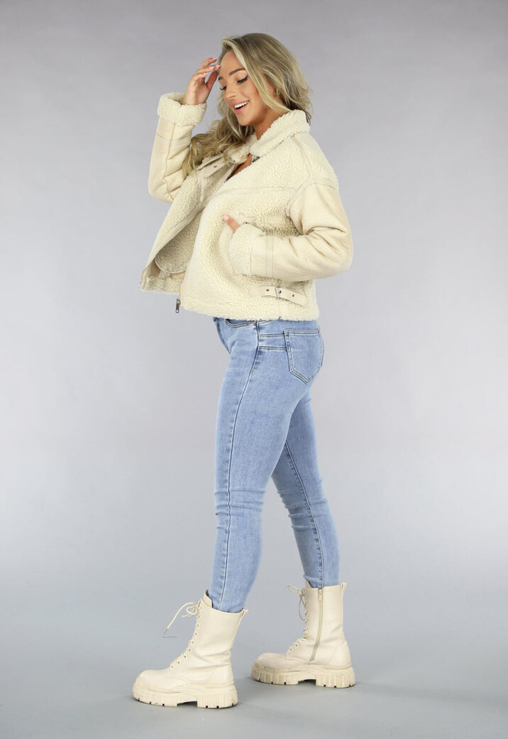 Beige Teddy Lammy Coat