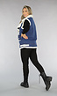 Blauw Denim Gilet met Teddy Voering