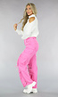 Roze Cargo Jeans met Gaten