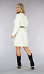 Witte Trui Jurk met V Hals