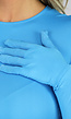 Blauwe Top met Vaste Handschoenen