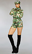 Vrouwelijk Army Leger Playsuit Kostuum