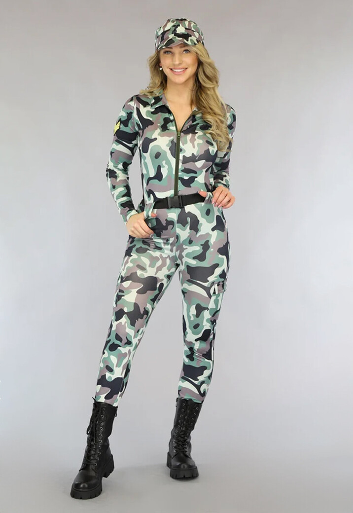 Camouflage Leger Jumpsuit Kostuum