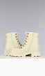 Beige Teddy Boots met Veters