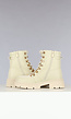 Beige Teddy Boots met Veters