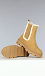 Camel Suèdelook Chelsea Boots met Teddy Details