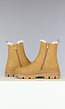 Camel Suèdelook Chelsea Boots met Teddy Details