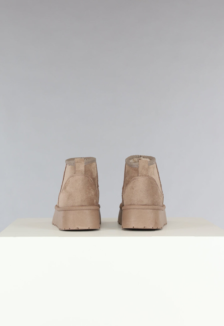 Snowboots Laag Khaki met Dikke Zool