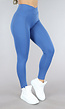 Blauwe Sportlegging met Scrunch en Zakken