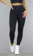 Zwarte Grove Rib Sport Legging met Scrunch