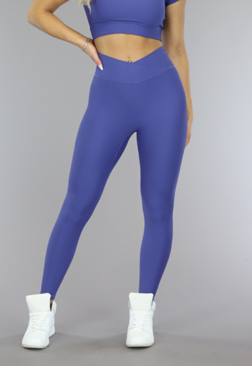 BF2023 Blauwe Fijne Rib Sport Legging