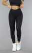 Zwarte Squatproof Sportlegging van Ribstof