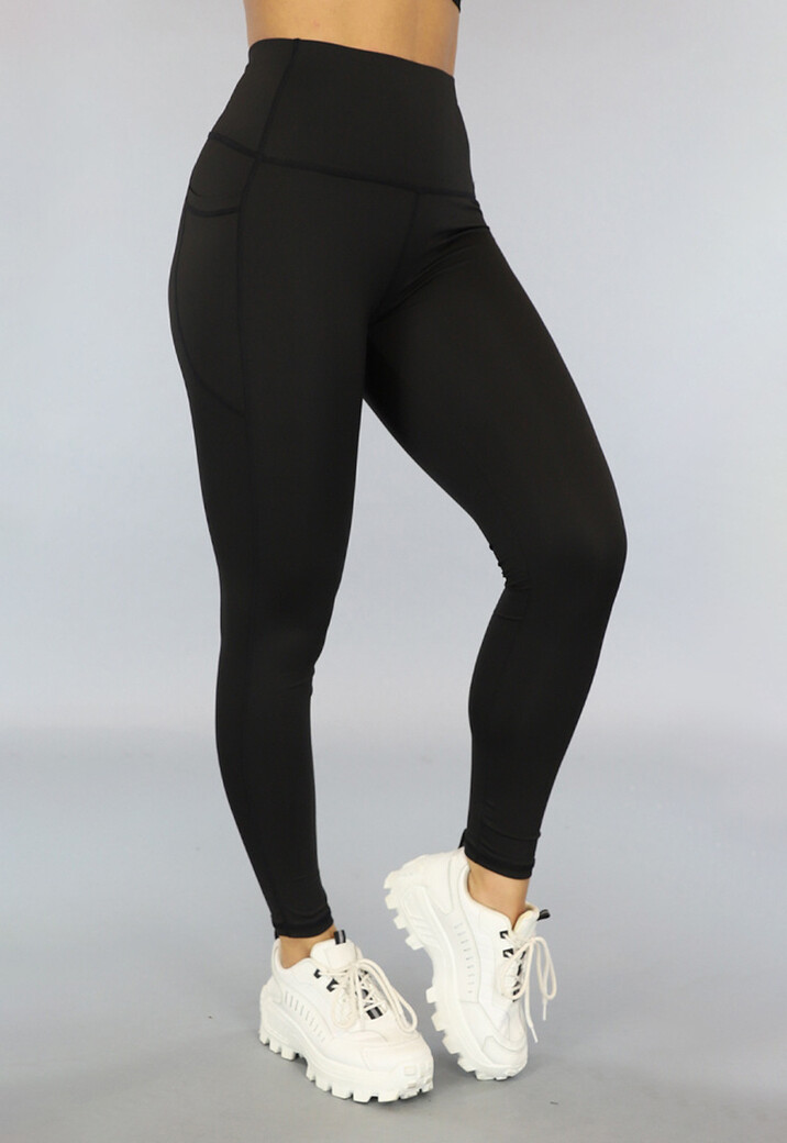 Basic Zwarte Sportlegging met Zakken