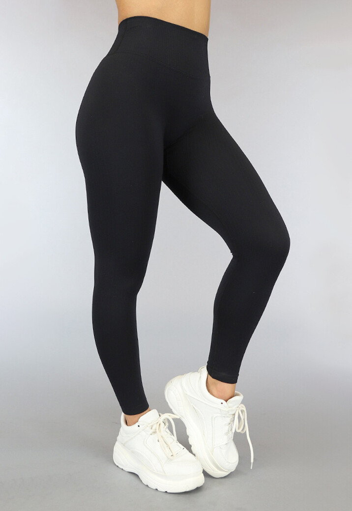 Zwarte Rib Sportlegging