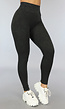 Donkergroene Gemêleerde Squat Proof Sportlegging