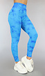 BF2023 Blauwe Rib Sportlegging met Marmerlook