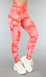 Coral Rib Sportlegging met Marmerlook