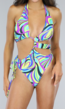Sexy Multicolor Strappy Cut Out Badpak