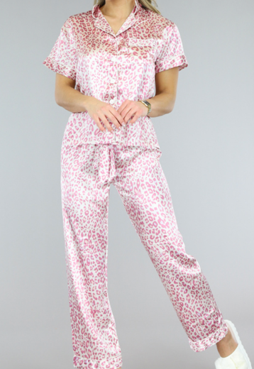 OP=OP! Satin Roze Leopard Pyjama