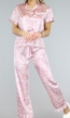 Satin Roze Leopard Pyjama