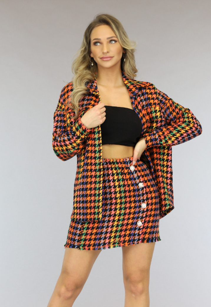 Multicolor Overshirt met Print en Knopen