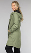 Waterdichte Groene Softshell Regenjas Lang